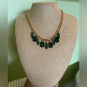 Elegant Gold and Green Necklace